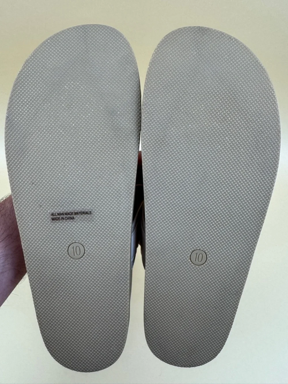 DV by Dolce Vita Argyle Women's Sandals Size 10 Beige Double Strap Slides NWOB - Picture 7 of 7